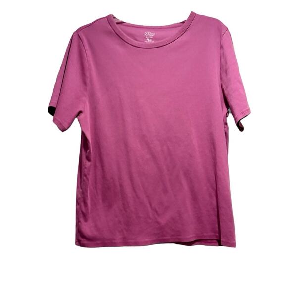 J Crew Slub Cotton Tee Pink Short Sleeve Shirt G1438 Top Plus Size Fit 2X - Picture 4 of 14